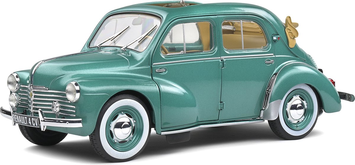 Renault 4CV Convertible (Turquoise) (22 cm) 1/18 Solido {Modelauto - Schaalmodel - Model auto - Miniatuurauto}